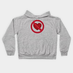 Anti valentine day heart Kids Hoodie